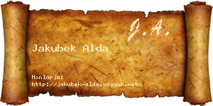 Jakubek Alda névjegykártya